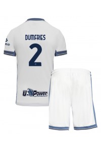 Inter Milan Denzel Dumfries #2 Babytruitje Uit tenue Kind 2024-25 Korte Mouw (+ Korte broeken)